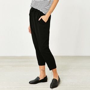Silence + Noise Black Drawstring Cropped Pants